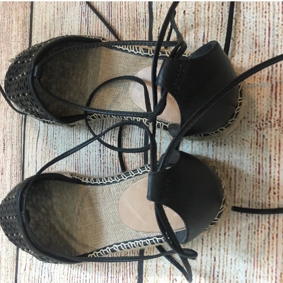 Anthro jasper & jeera rosecute black espadrilles 7 - Picture 4 of 6